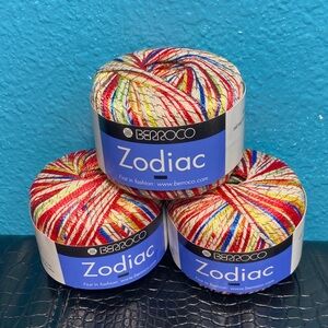 3 NWT Berroco Zodiac 53% Cotton 47% Nylon MADE IN ITALY